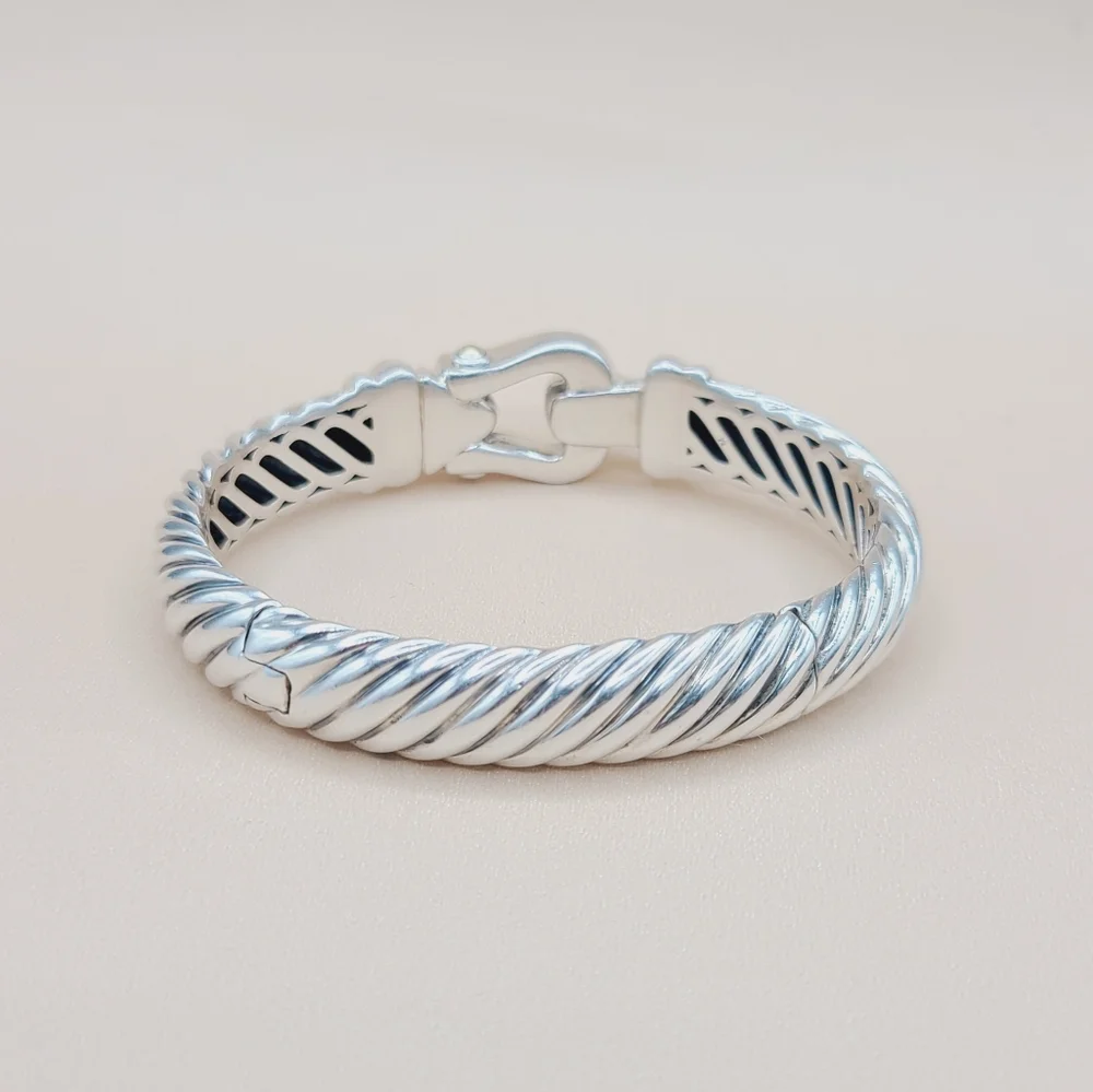 David Yurman 10mm Waverly Cable Bracelet With Gold - Picture 4 of 14